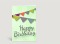 Geburtstagskarte Happy Birthday Ranken grün Vorderseite Thumb
