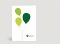 Geburtstagskarte Drei Luftballons grün mit Logo Vorderseite Thumb