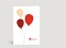 Geburtstagskarte Drei Luftballons rot mit Logo Vorderseite Thumb
