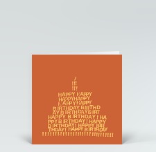 Geburtstagskarte: Happy Birthday Torte orange