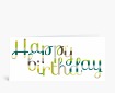 Geburtstagskarten: Happy Birthday geschwungen in grün DK831