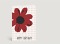 Geburtstagskarte Happy Birthday Blume Pop-Art in rot auf Punkten Vorderseite Thumb