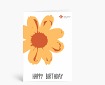Geburtstagskarten: Happy Birthday Blume Pop-Art in orange DK846