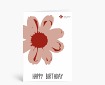 Geburtstagskarten: Happy Birthday Blume Pop-Art in rot DK847