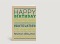Geburtstagskarte Happy Birthday typografisch grün auf beige Vorderseite Thumb