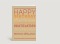 Geburtstagskarte Happy Birthday typografisch orange auf beige Vorderseite Thumb