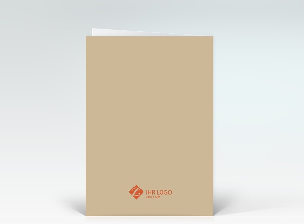 Geburtstagskarte Happy Birthday typografisch orange auf beige Rückseite