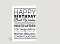 Geburtstagskarte Happy Birthday typografisch schwarz-weiß Vorderseite Thumb