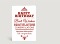 Geburtstagskarte Happy Birthday typografisch in rot oval Vorderseite Thumb