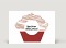 Geburtstagskarte Postkarte Glückwunsch Muffin rot Vorderseite Thumb