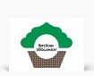 Geburtstagskarten: Postkarte Glückwunsch Muffin gemustert grün-braun DK866
