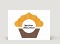 Geburtstagskarte Postkarte Glückwunsch Muffin gemustert orange-brown Vorderseite Thumb