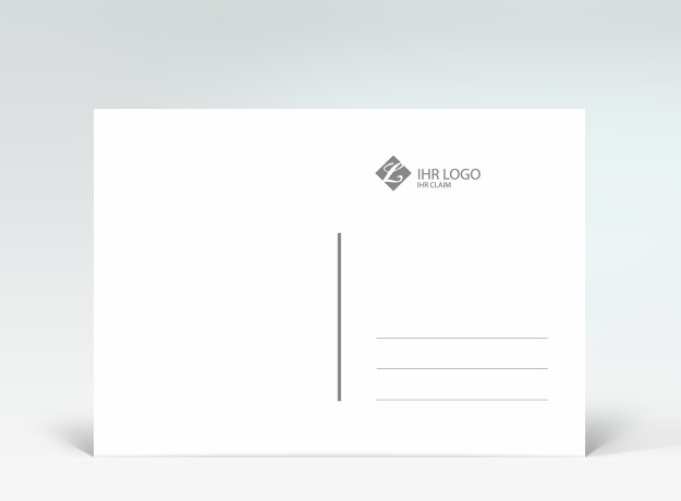 Geburtstagskarte Postkarte Birthday kariert blau Rückseite