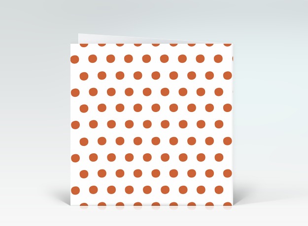 Geburtstagskarte Geburtstag Punkte orange Rückseite