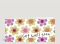 Genesungskarte Get well Flowerpower bunt Vorderseite Thumb