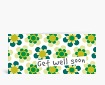 Genesungskarten: Get well Flowerpower grün DK1081