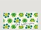 Genesungskarte Get well Flowerpower grün Vorderseite Thumb