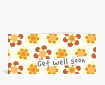 Genesungskarten: Get well flowerpower orange englisch DK1082