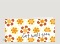 Genesungskarte Get well flowerpower orange englisch Vorderseite Thumb