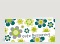 Genesungskarte Gute Besserung Flower-Power grün Vorderseite Thumb
