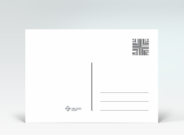 Genesungskarte Postkarte Gute Besserung gestreift grün Rückseite
