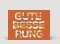 Genesungskarte Postkarte Gute Besserung gestreift orange Vorderseite Thumb