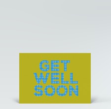 Genesungskarte: Postkarte GET WELL SOON gemustert 