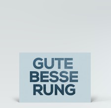Genesungskarte: Postkarte Gute Besserung blau