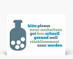 Genesungskarten: Getwellsoonpills blau international DK765
