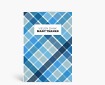 Glückwunschkarten: Danke Karo mehrsprachig blau DK1041