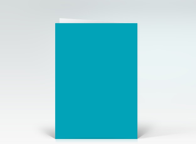 Glückwunschkarte Huhu, Geburtstagsgruß typografisch blau Rückseite