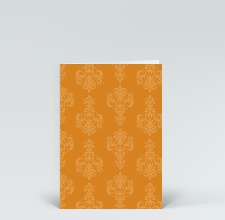 Glückwunschkarte: Barockmuster elegant orange