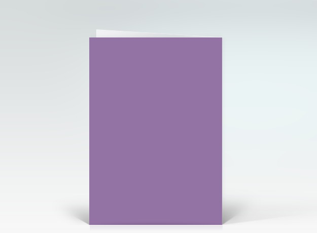 Glückwunschkarte Glückwünsche Kreuzworträtsel violett Rückseite