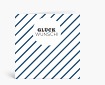 Glückwunschkarten: Diagonale Streifen in blau DK795