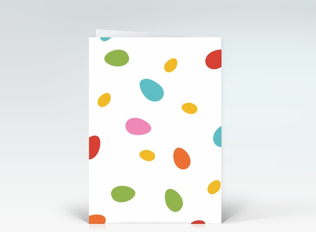 Osterkarte Osterei Dots Rückseite