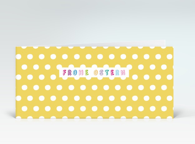 Osterkarte Happy Easter Dots Vorderseite