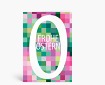 Osterkarten: Osterei auf pink-grün gepixeltem Hintergrund DK2210